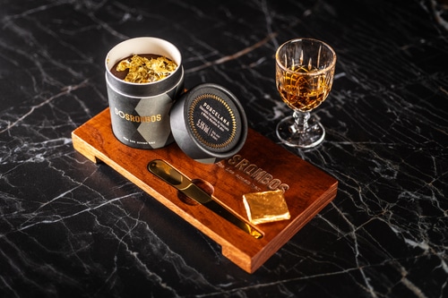 DosRombos, helado con whisky Macallan y oro