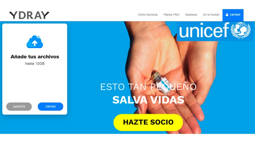 Ydray.com transferencia de archivos nube