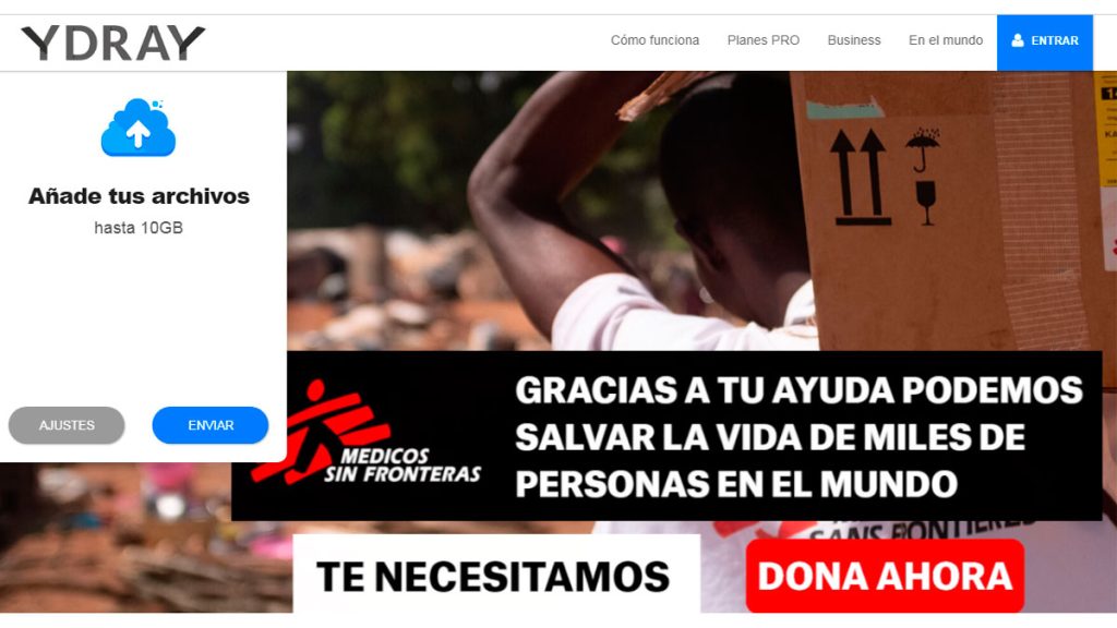 Ydray.com, la plataforma de transferencia de archivos en la nube, más solidaria que nunca