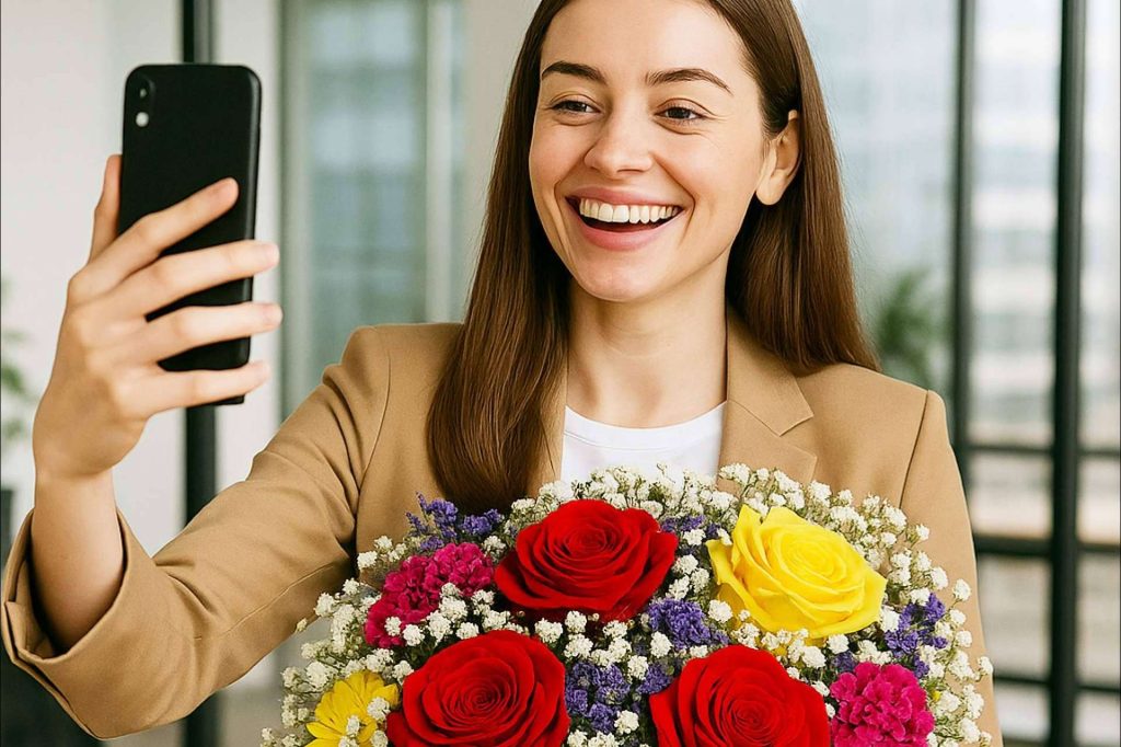 El video mensaje llega a los ramos de flores; la propuesta pionera de teleROSA